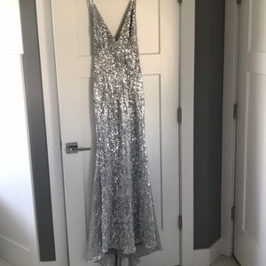 Silver sequin dress
